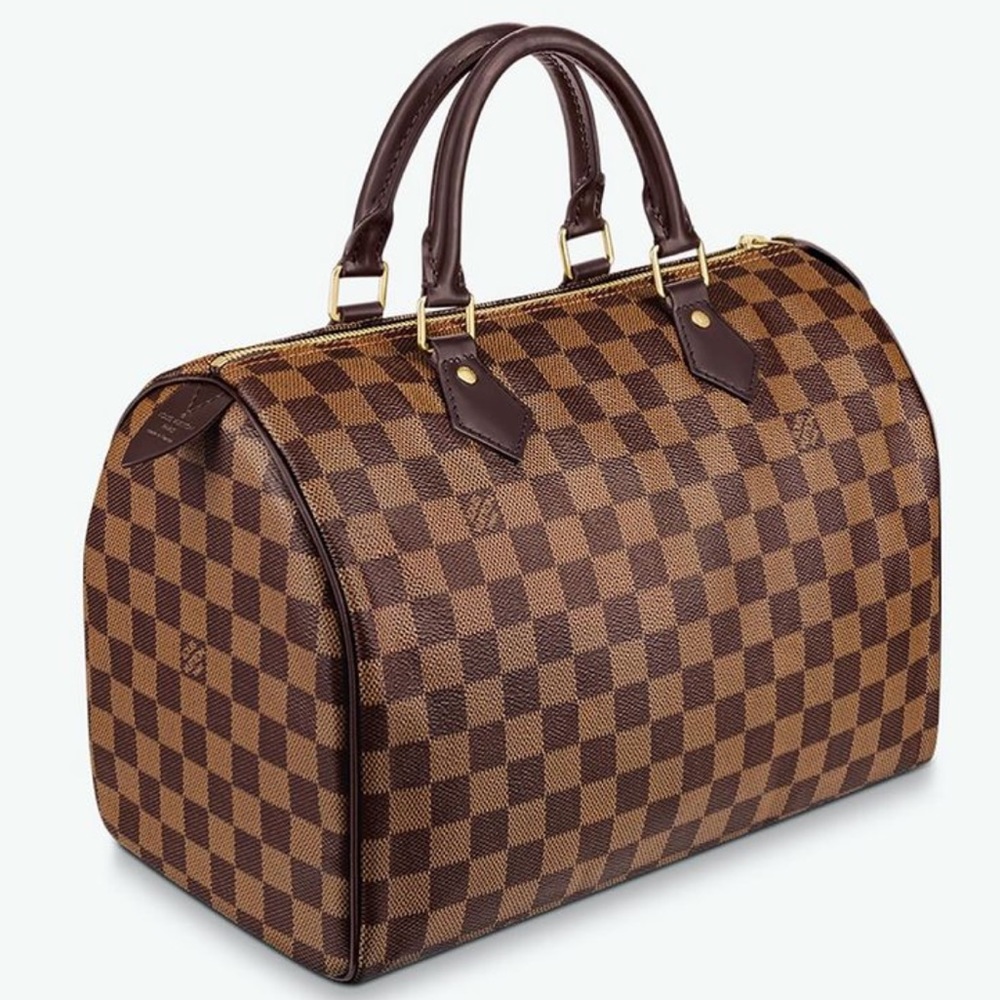 LIKE NEW! Authentic Louis Vuitton Damier Ebene Speedy 30 N41364 with LOCK & TAGS - Picture 8 of 16